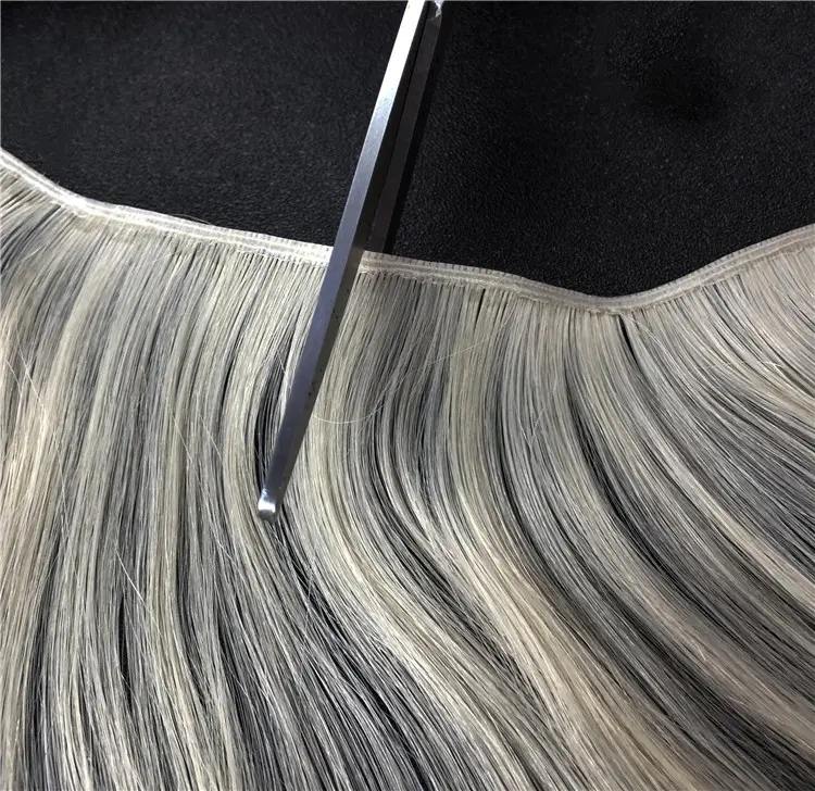 Wholesale Best Russian Hair Seamless PU Weft Cuticle Aligned Hybrid Hair Extensions 100% human Remy Hair