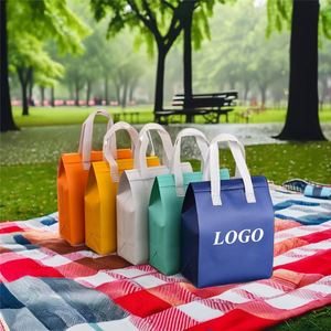 Sac isotherme en aluminium personnalisé avec logo, sac d'emballage promotionnel non tissé sur mesure en gros - Product Image 2