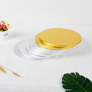 अनुकूलित नालीदार 11/10/12 इंच केक बोर्ड सोने चांदी का गोल केक ड्रम - Product Image 2