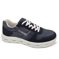 Chaussures de course pour hommes en denim léger avec doublure en mesh, grande taille, amorties, tendance mode, style urbain