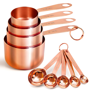 4_8_10Pcs Multi-Purpose <b>Spoons</b> Cup Kitchen <b>Measuring</b> Teaspoon Coffee Sugar Flour Scoop Scale Oven Safe Metal Kitchen Accessories - Product Image 1