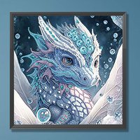 1PC 30x30cm/11.8x11.8in DIY 5D Irrégulier Spécial-Forme Dragon Peinture Diamant pour Décoration Murale Ornements