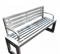 Bancs de parc en acier inoxydable pour l'extérieur, bancs de jardin publics, et bancs pour les zones d'attente sur les terrasses