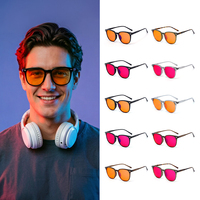 Gafas para Juegos con Logotipo Personalizado, Lentes Rojas TR90, Gafas para Dormir con Soporte para Melatonina, Gafas con Bloqueo de Luz Azul