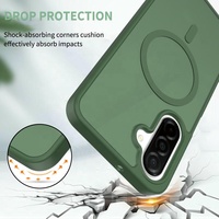 Étui magnétique arrière mat translucide de haute qualité pour Samsung A17 A16 A26, design moderne, coque rigide arrière - Vert