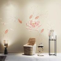 Peintures murales personnalisées sans couture de style chinois avec des motifs de fleurs et d'oiseaux pour le salon et la chambre, art mural rétro, papier peint décoratif