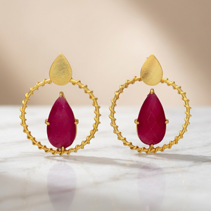 Alloy Classic 14k & Rose Gold Plated Handmade Women's Pearl <b>Stud</b> <b>Earrings</b> - Product Image 3