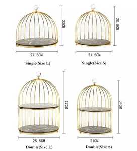 Plateau à gâteaux de fruits en acier inoxydable, assiette à fruits Offre Spéciale dorée pour mariage en acier inoxydable - Product Image 2
