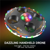 Mini Dron RC de 2,4G con luz colorida deslumbrante, OVNI volador de una tecla, Avión de espuma EPP, cuadricóptero con Control remoto, incluye cargador