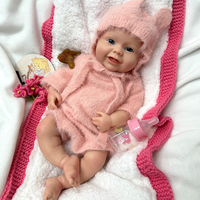 18 Zoll Dunkle Silikon-Reborn-Babypuppe mit offenen Augen & Mund, echtem Schnuller – Fabrik-Großhandel, Afroamerikanische Puppen, Weihnachtsgeschenk/Sammlerstück