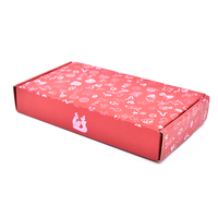 Boîtes d'expédition personnalisées en carton ondulé rouge écologiques et réutilisables avec fermeture magnétique, logo personnalisé et boîtes à bougies en papier