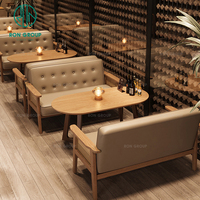 Café Restaurant Bois Café Canapé Meubles Table et Chaise Ensemble pour Restaurant