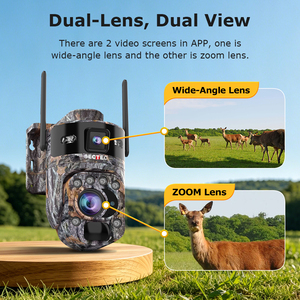 Caméra de sécurité solaire sans fil avec zoom optique 36X, 10MP, PIR+AOV, étanche, PTZ, caméra IP réseau 4G - Product Image 5