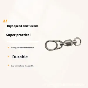 Móc xoay hình số 8 bằng thép không gỉ lớn 80mm, vòng chắc chắn, phụ kiện câu cá, tải trọng làm việc 6.0 lb - Product Image 4