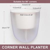 Pot de fleurs auto-arrosant mural, panier de plantation en plastique pour coin mural, pot à absorption automatique d'eau pour terreau ou hydroponie