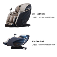 Silla de Masaje Eléctrica de Cuerpo Completo, Gravedad Cero, 4D SL Track, 20 Bolsas de Aire, Programas Automáticos