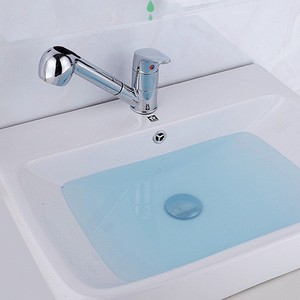 Chengming Kitchen Faucet Single Handle 360 Degree Rotate <b>Deck</b> Mounted Modern Style Ceramic Valve Core - Product Image 3