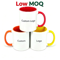 Mug en céramique bicolore de 11 oz, mug à sublimation, mug personnalisé, tasse vierge en gros pour boutique de souvenirs, fournitures d'entreprise