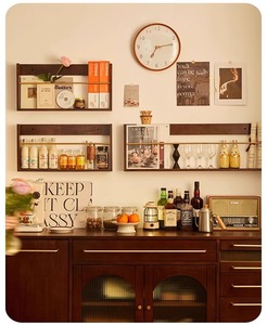 Étagère murale en bois, présentoir ouvert, support de rangement mural pour le salon, la chambre à coucher, le bureau, décoration - Product Image 3