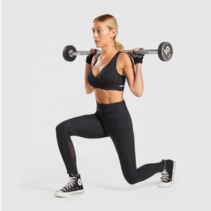 Women's Stylish Comfy Sports Bra Wireless Mesh Racerback Removable <b>Padded</b> Four-Way Stretch Breathable Quick Dry <b>Running</b> - Product Image 5