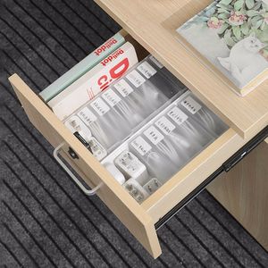 Data Cable <b>Storage</b> <b>Box</b> Desktop Organizer Transparent Rectangular <b>Stackable</b> Compartment For Office Electronics Charging Cables - Product Image 4