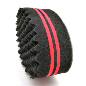 1 éponge magique africaine pour coiffeur, <span class=keywords><strong>brosse</strong></span> à cheveux pour homme noir, éponge double face pour torsades, boucles, tresses et dreads - Product Image 3