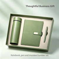Coffret Cadeau Promotionnel Exécutif de Luxe pour le Nouvel An : Tasse Isotherme en Acier Inoxydable Imprimée par Transfert Thermique et Carnet