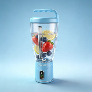 150W Portable Outdoor Car Blender, 1000ml Large Capacity, USB/Battery, 6 SUS304 Stainless Steel Blades, Low Noise Smoothie <b>Maker</b> - Product Image 4