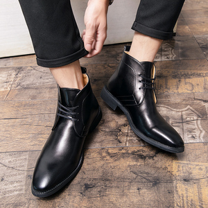 <span class=keywords><strong>Botas</strong></span> Chelsea de <span class=keywords><strong>Hombre</strong></span> con Cuello Alto, de Cuero y Goma, Impermeables, Ligeras, para Invierno y Primavera, Zapatos de Negocios - Product Image 3