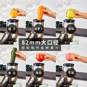 Exprimidor Aurk de 250W y 52 RPM con barra de tornillo vertical, puerto de alimentación grande y separación de pulpa para jugos de frutas y verduras - Product Image 3