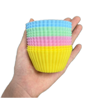 Moules à pâtisserie en silicone antiadhésifs, naturels et sans danger pour les aliments, réutilisables, pour muffins et cupcakes, ensemble d'outils pour gâteaux en résine