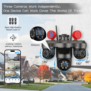 Wistino mới đến 360 Wifi máy ảnh 15MP ba ống kính phát hiện chuyển động loa xoay ánh sáng ngoài trời Camera An Ninh - Product Image 4