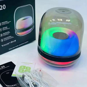 Haut-parleur Bt sans fil coloré RGB Led Light Aura Studio Haut-parleur stéréo extérieur sans fil avec lanière - Product Image 5