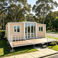 Maison conteneur préfabriquée de luxe moderne en acier de 20 pieds avec terrasse, modèle modulaire portable, vente chaude