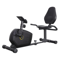 Vélo d'exercice couché magnétique avec résistance réglable, écran LCD, siège rembourré, support dorsal, entraînement par courroie silencieux, appareil cardio