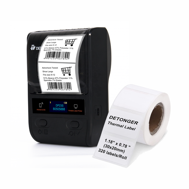DETONGER Thermal Label printer 2 inch home office commercial use wireless for iOS Android Phone iPad