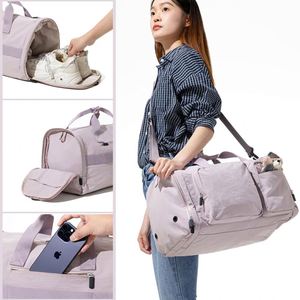 Travel Bag Overnight Carry on Luggage with Shoe Compartment Trolley Sleeve for Sports Travel Camping - Product Image 2