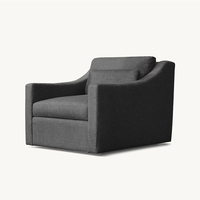 Fauteuil lounge texturé marron scandinave haut de gamme, fauteuil d'appoint rembourré confortable, canapé simple moderne et minimaliste pour la décoration de chambre