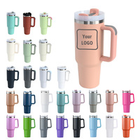 Grande tasse à café isolée à double paroi personnalisée 40 oz Tumbler Adventure cup Mug de voyage en acier inoxydable avec poignée