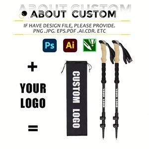 Ensemble de bâtons de trekking promotionnels, paires de bâtons de marche d'extérieur de haute qualité personnalisés avec logo - Product Image 2