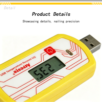 Registrador de Datos de Temperatura con Hielo Seco Reutilizable, Puerto USB, Pantalla, Sonda Externa, Material ABS, Modelo PDF-L para Uso Médico