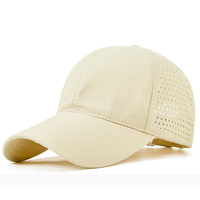 Casquette de course unisexe en nylon imperméable de haute qualité, 6 panneaux, avec trous découpés au laser, pour le sport et le golf, personnalisable