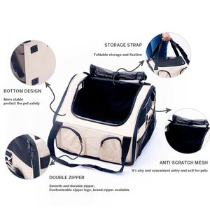 Sac de transport pour chat de haute qualité, durable, extensible, approuvé par les compagnies aériennes, cage pour animaux de compagnie pliable, en maille anti-rayures, sac de transport portable pour animaux de compagnie - Product Image 6