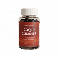 GUORENYY Gommes CoQ10 Haute Puissance 400mg avec Oméga-3, Magnésium et Vitamine B3 - Soutien Cardiaque, Antioxydant et Énergie - 60 Comprimés