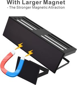 Set di 4 Mensole Magnetiche Pieghevoli in <span class=keywords><strong>Metallo</strong></span> per Frigorifero, Organizzatore per <span class=keywords><strong>Spezie</strong></span> da Cucina, <span class=keywords><strong>Porta</strong></span> Rotolo Multifunzione - Product Image 3