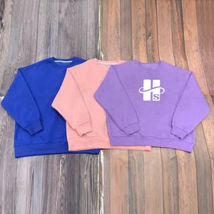 Suéteres Holgados de Felpa Francesa de Algodón Baratos para Mujer, Color Rosa, Corte Holgado, Personalizados con Bordado, al por Mayor, Cuello Redondo - Product Image 3