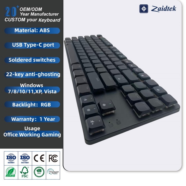 RGB Wireless Magnetic Keyboard Custom English Layout Gaming Desktop Keyboard-New Product