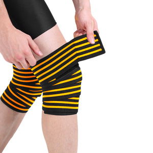 New Arrival Unisex Adjustable Elastic Gym Training Wrap Customized OEM <b>Knee</b> <b>Support</b> with Adjustable Weight Lifting <b>Knee</b> Wraps - Product Image 1