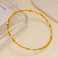 G4250 Vente en gros de bracelets torsadés classiques plaqués or Bijoux de mariage fins pour femmes Cadeau