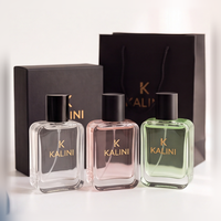 Flacon de parfum vide en verre carré de luxe de 50 ml, personnalisable en gros, rechargeable, avec boîte, pour cadeaux de mariage